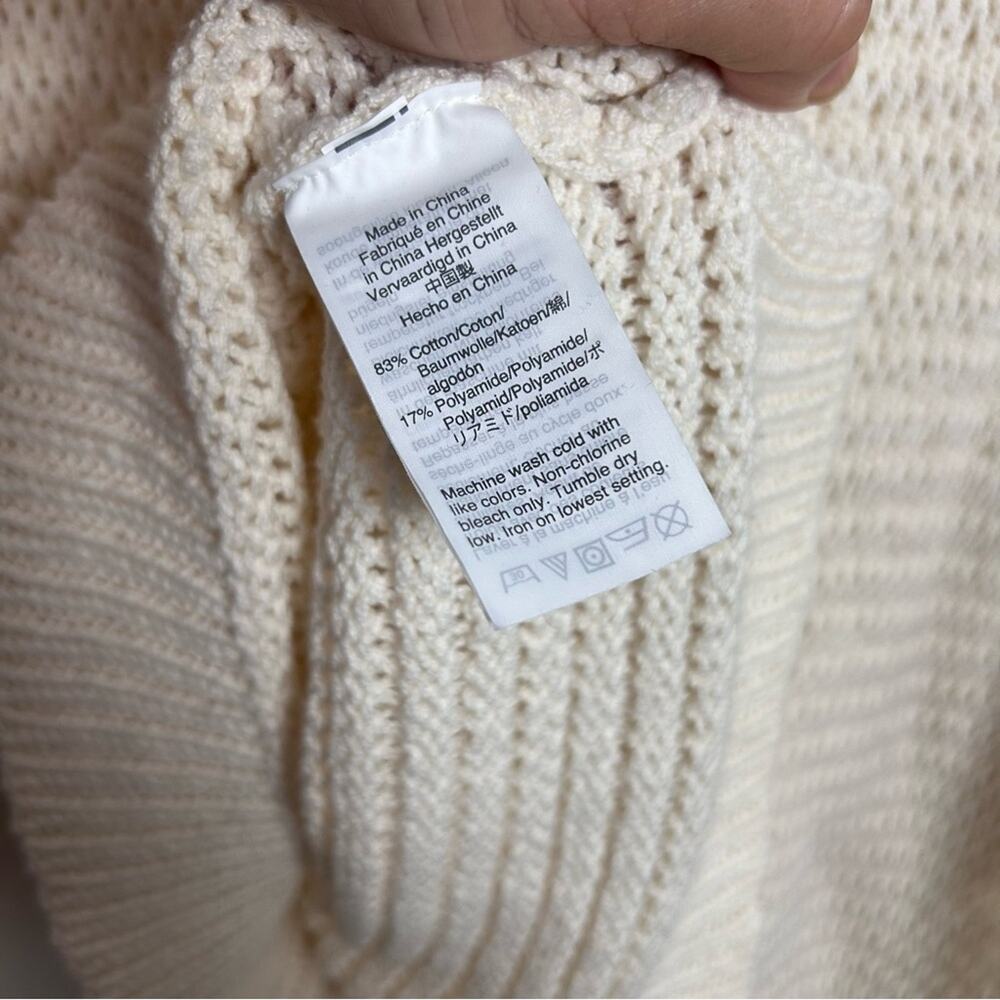 Madewell Link Stitch Oversized perfect Beach Sweater Size Small EUC - Picture 5 of 5